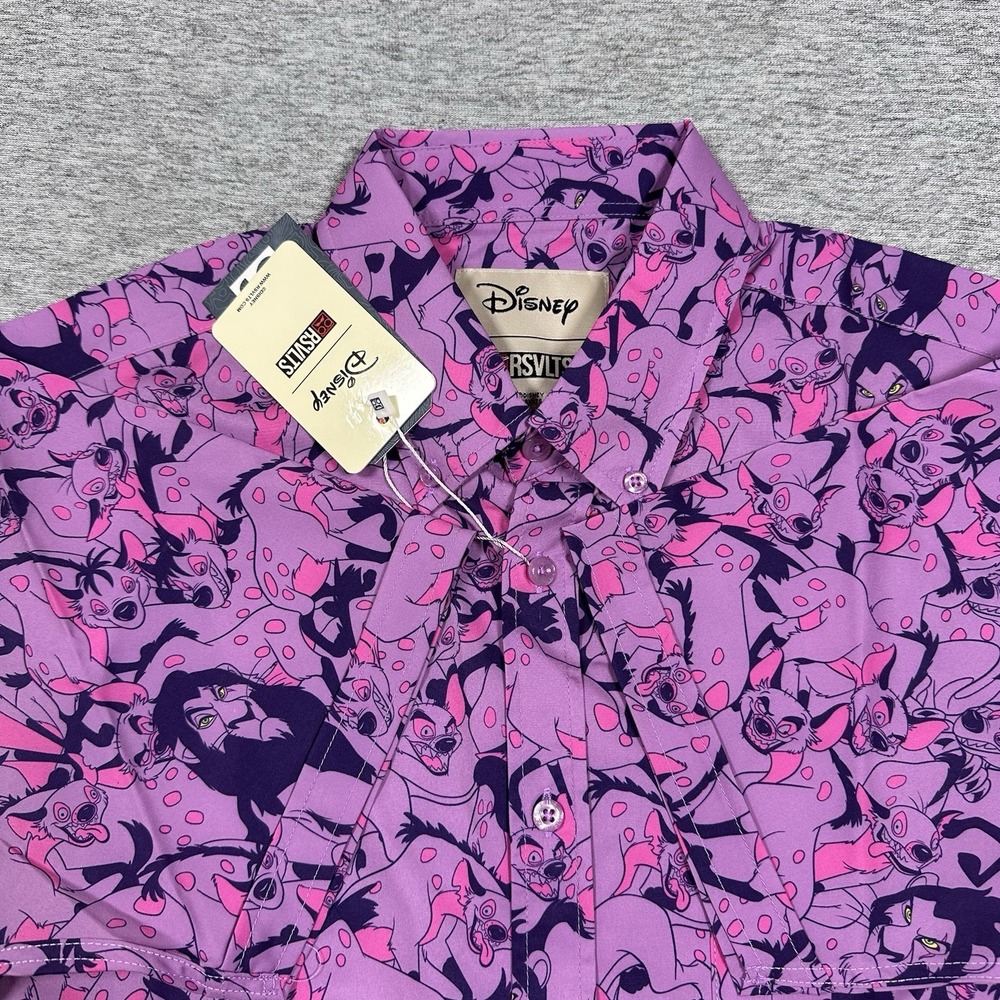 RSVLTS x Disney Lion King Shirt Mens Small Purple Long Live The King Stretch NEW